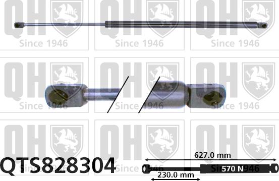 Quinton Hazell QTS828304 - Gāzes atspere, Bagāžas / Kravas nodalījuma vāks www.autospares.lv