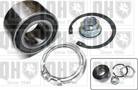 Quinton Hazell QWB1254 - Подшипник ступицы колеса, комплект www.autospares.lv