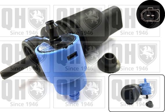 Quinton Hazell QWP041 - Water Pump, window cleaning www.autospares.lv