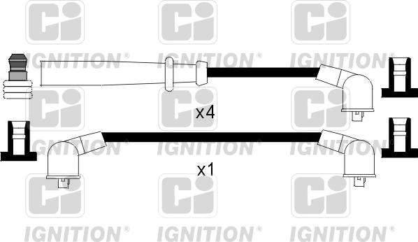 Quinton Hazell XC941 - Augstsprieguma vadu komplekts www.autospares.lv