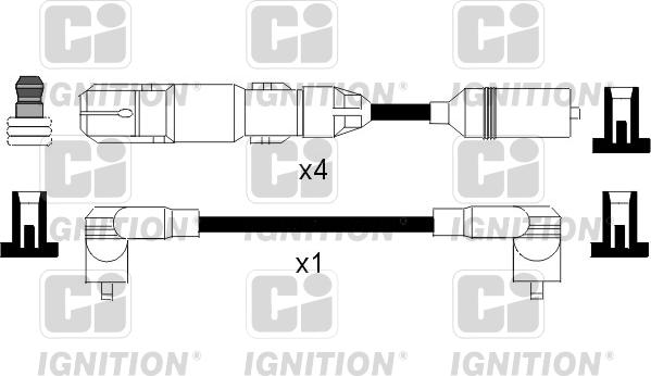 Quinton Hazell XC956 - Augstsprieguma vadu komplekts www.autospares.lv