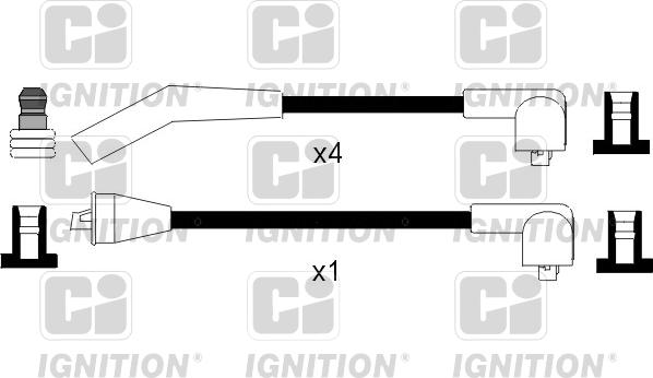 Quinton Hazell XC969 - Augstsprieguma vadu komplekts www.autospares.lv