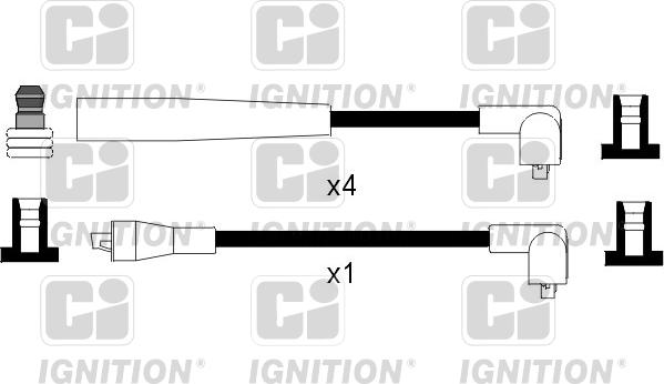 Quinton Hazell XC960 - Комплект проводов зажигания www.autospares.lv