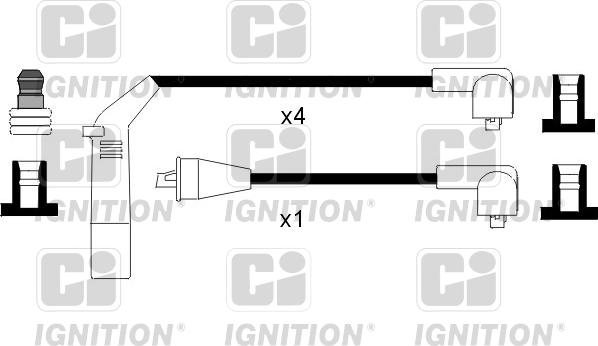 Quinton Hazell XC985 - Augstsprieguma vadu komplekts www.autospares.lv