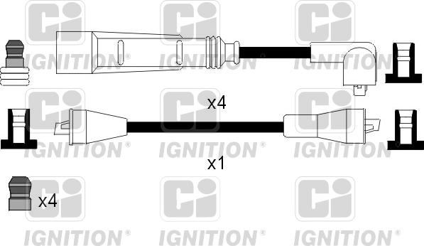 Quinton Hazell XC932 - Augstsprieguma vadu komplekts www.autospares.lv