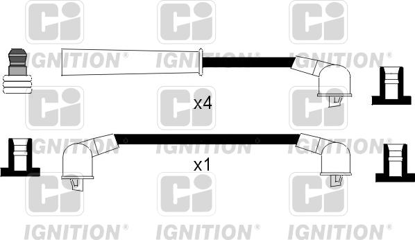 Quinton Hazell XC976 - Augstsprieguma vadu komplekts www.autospares.lv