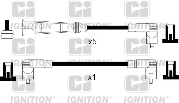 Quinton Hazell XC973 - Augstsprieguma vadu komplekts www.autospares.lv