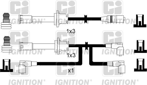 Quinton Hazell XC548 - Augstsprieguma vadu komplekts www.autospares.lv