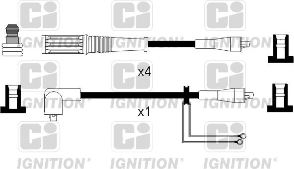 Quinton Hazell XC543 - Augstsprieguma vadu komplekts www.autospares.lv