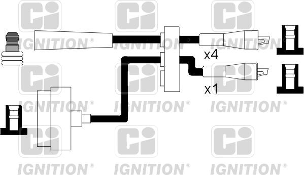 Quinton Hazell XC559 - Augstsprieguma vadu komplekts www.autospares.lv