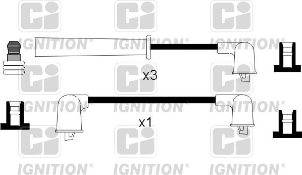 Quinton Hazell XC675 - Augstsprieguma vadu komplekts www.autospares.lv