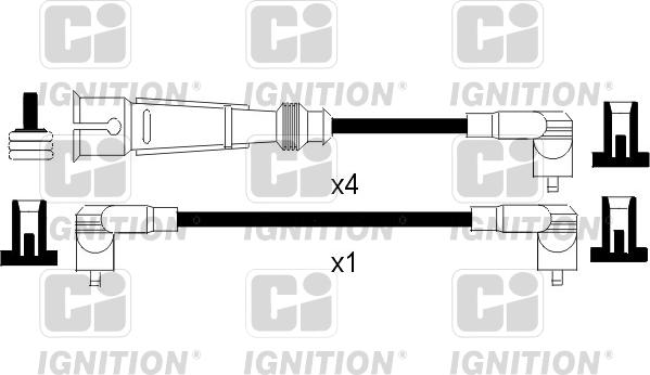 Quinton Hazell XC1095 - Augstsprieguma vadu komplekts www.autospares.lv