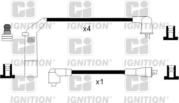 Quinton Hazell XC1091 - Augstsprieguma vadu komplekts www.autospares.lv