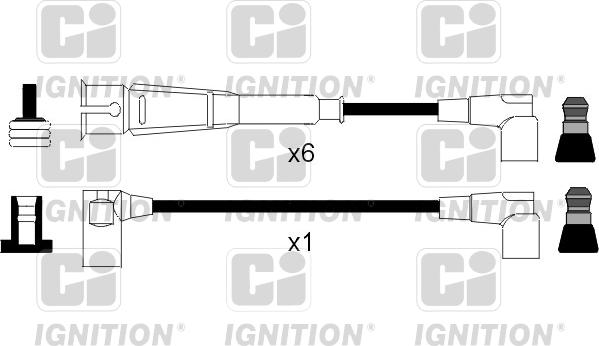 Quinton Hazell XC1042 - Augstsprieguma vadu komplekts www.autospares.lv