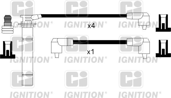 Quinton Hazell XC1050 - Augstsprieguma vadu komplekts www.autospares.lv