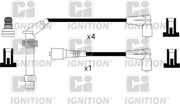 Quinton Hazell XC942 - Augstsprieguma vadu komplekts www.autospares.lv