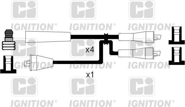 Quinton Hazell XC1013 - Augstsprieguma vadu komplekts www.autospares.lv