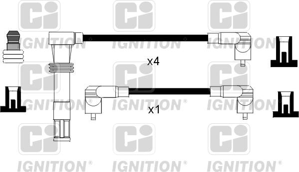 Quinton Hazell XC1028 - Augstsprieguma vadu komplekts www.autospares.lv