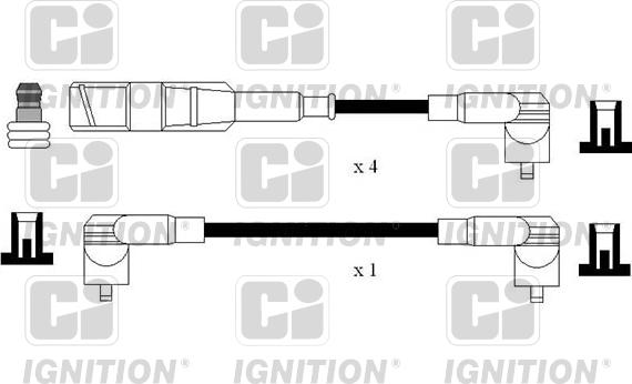 Quinton Hazell XC1198 - Augstsprieguma vadu komplekts www.autospares.lv