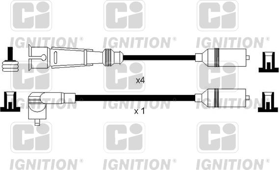 Quinton Hazell XC1149 - Augstsprieguma vadu komplekts www.autospares.lv