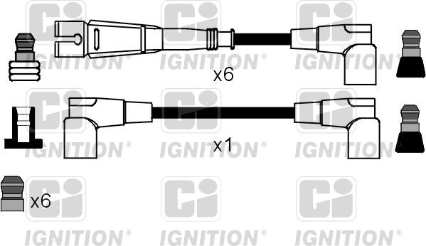 Quinton Hazell XC1106 - Augstsprieguma vadu komplekts www.autospares.lv