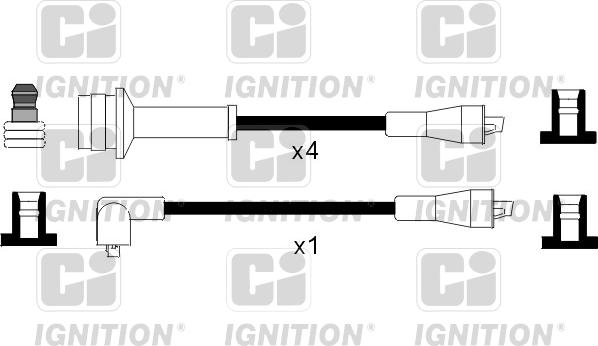 Quinton Hazell XC1107 - Augstsprieguma vadu komplekts www.autospares.lv