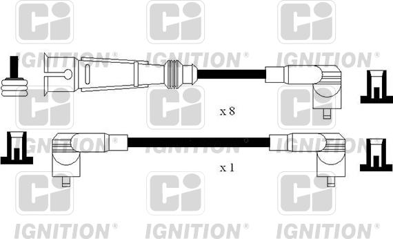 Quinton Hazell XC1184 - Augstsprieguma vadu komplekts www.autospares.lv