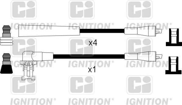 Quinton Hazell XC134 - Augstsprieguma vadu komplekts www.autospares.lv