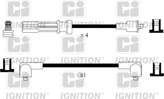 Quinton Hazell XC1205 - Augstsprieguma vadu komplekts www.autospares.lv