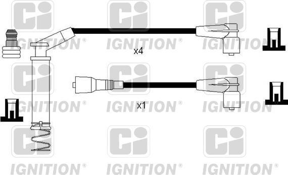 Quinton Hazell XC1236 - Augstsprieguma vadu komplekts www.autospares.lv