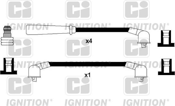 Quinton Hazell XC1231 - Augstsprieguma vadu komplekts www.autospares.lv