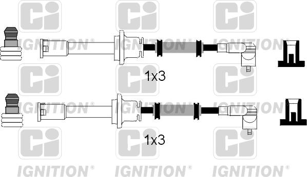 Quinton Hazell XC848 - Augstsprieguma vadu komplekts www.autospares.lv