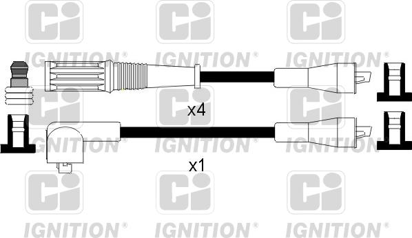 Quinton Hazell XC843 - Augstsprieguma vadu komplekts www.autospares.lv