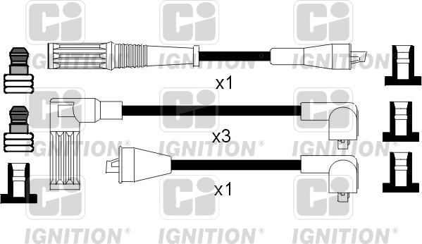 Quinton Hazell XC853 - Augstsprieguma vadu komplekts www.autospares.lv