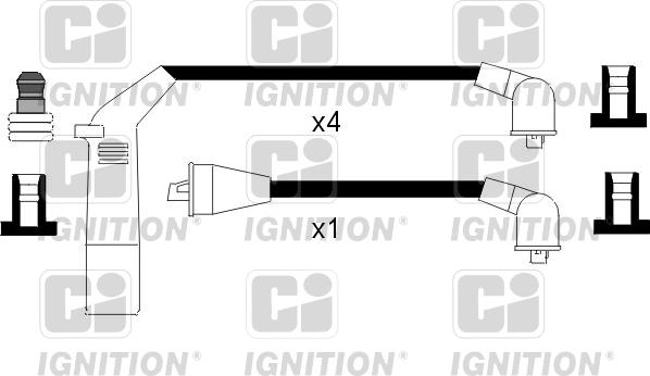 Quinton Hazell XC807 - Augstsprieguma vadu komplekts www.autospares.lv