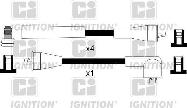 Quinton Hazell XC836 - Augstsprieguma vadu komplekts www.autospares.lv