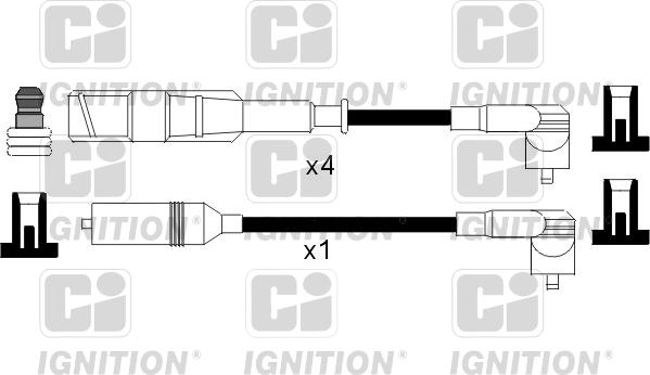 Quinton Hazell XC827 - Augstsprieguma vadu komplekts www.autospares.lv