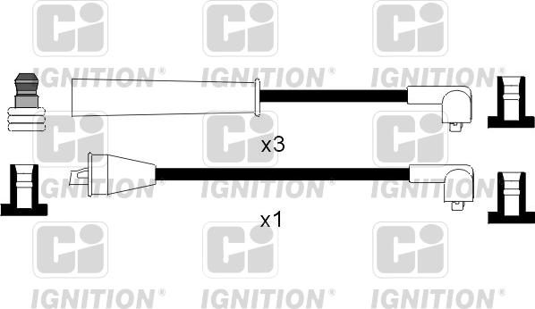 Quinton Hazell XC874 - Augstsprieguma vadu komplekts www.autospares.lv