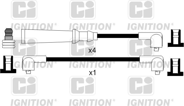 Quinton Hazell XC349 - Augstsprieguma vadu komplekts www.autospares.lv