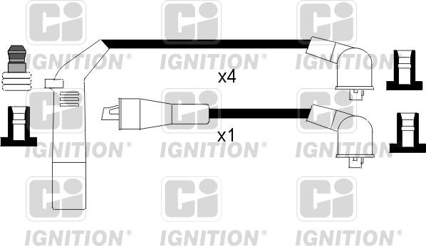 Quinton Hazell XC342 - Augstsprieguma vadu komplekts www.autospares.lv