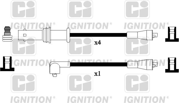 Quinton Hazell XC365 - Augstsprieguma vadu komplekts www.autospares.lv