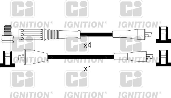 Quinton Hazell XC201 - Augstsprieguma vadu komplekts www.autospares.lv