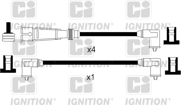 Quinton Hazell XC225 - Augstsprieguma vadu komplekts www.autospares.lv