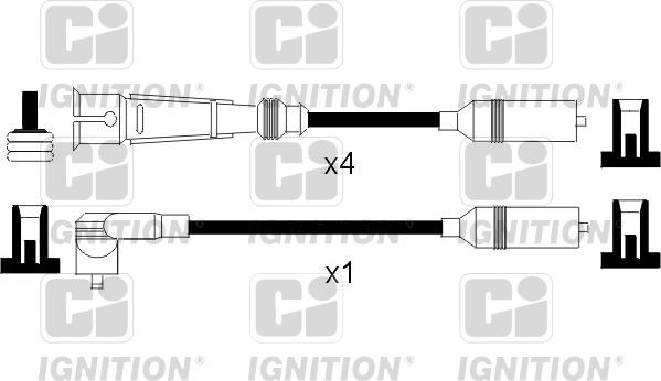 Quinton Hazell XC760 - Augstsprieguma vadu komplekts www.autospares.lv