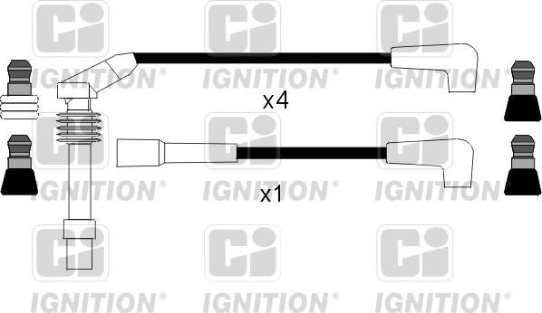 Quinton Hazell XC715 - Augstsprieguma vadu komplekts www.autospares.lv