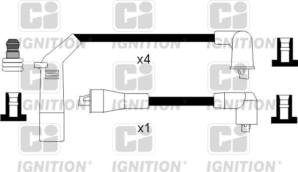 Quinton Hazell XC784 - Augstsprieguma vadu komplekts www.autospares.lv