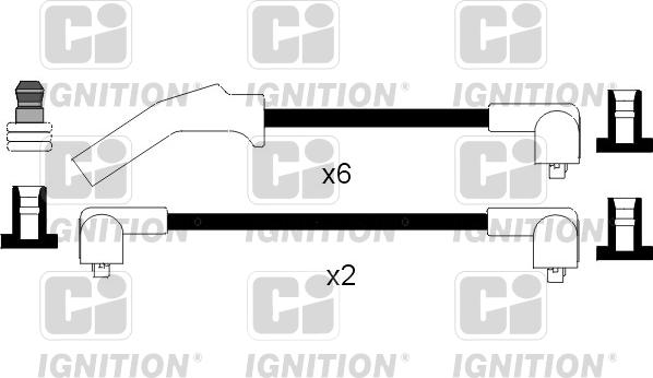 Quinton Hazell XC787 - Augstsprieguma vadu komplekts www.autospares.lv