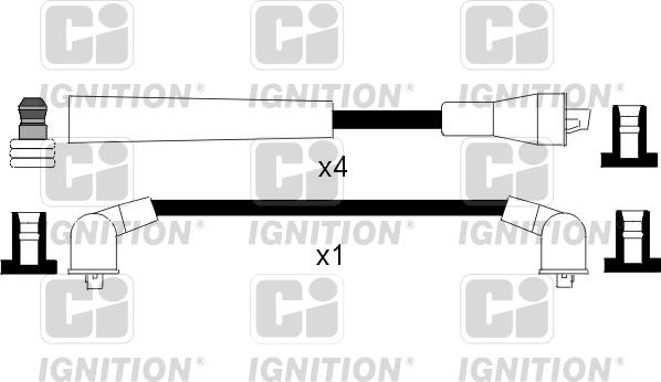 Quinton Hazell XC770 - Augstsprieguma vadu komplekts www.autospares.lv