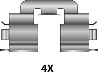 Raicam 12079546 - Accessory Kit for disc brake Pads www.autospares.lv