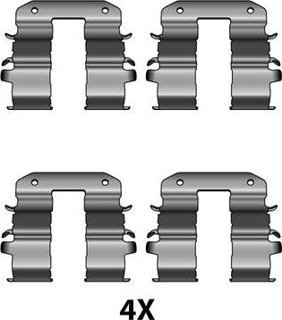 Raicam 12079621 - Accessory Kit for disc brake Pads www.autospares.lv